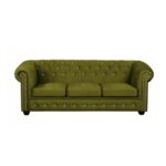 Chesterfield Sofa 3 osobowa York Blink z kryształkami