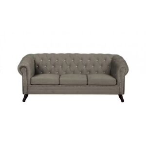 Chesterfield Sofa Pikowana Glasgow Blink 3 osobowa z kryształkami