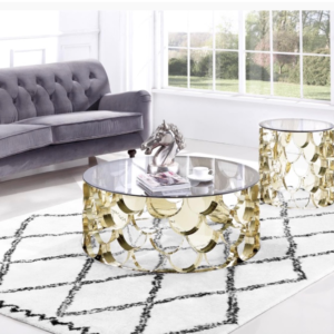Stolik kawowy Archi - gold
