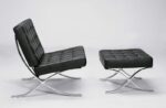 Fotel Barcelona chair z podnóżnikiem