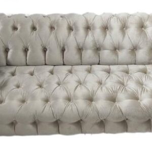 Perłowa sofa Chesterfield