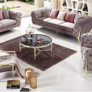 Sofa pikowana glam velvet 2 osobowa
