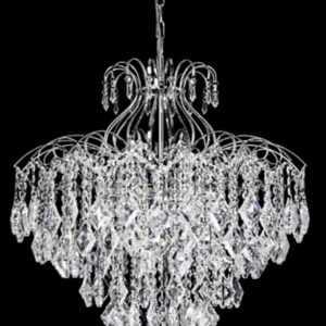 Lampa Kryształowa Wisząca 10 punktowa W-E 1212-10 Chrom