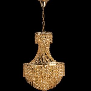 Lampa Kryształowa Wisząca 6 punktowa złota W-11602-6 Gold