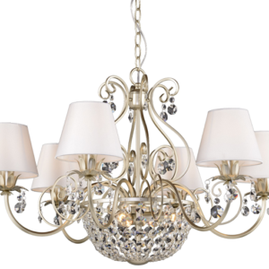 BARON Żyrandol kryształowy Italian Gold 9 punktowy pałacowy lampa Elegancki kryształowy żyrandol.