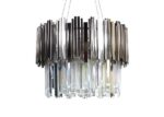 Lampa wisząca kryształowa 9 punktowa ciemny CHROM VENUS 50×110