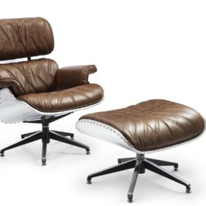 Fotel Lounge chair z podnóżnikiem