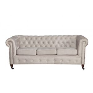 Chesterfield Sofa Pikowana Oxford 3 osobowa